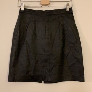 (SOLD) - Vintage Leather Mini-skirt